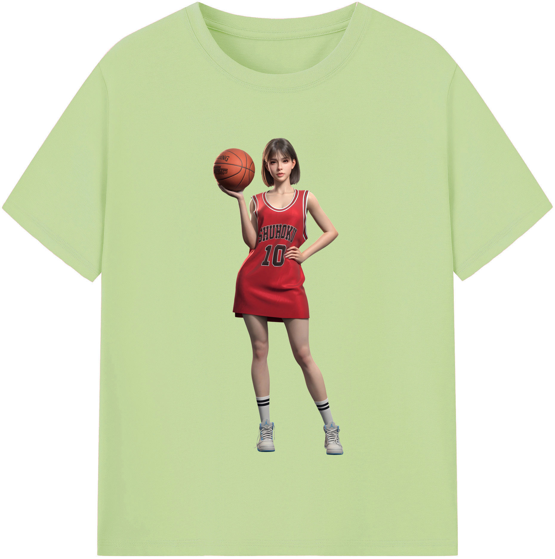 SLAM DUNK／スラムダンク 綿100％半袖Tシャツ（フロントプリント）